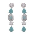 thumbnail image 3 of RATNAVALI JEWELS Cubic Zirconia Mint Green Gorgeous Wedding Indian Bollywood Bridal Necklace Dangle Earrings Jewelry Set, 3 of 6