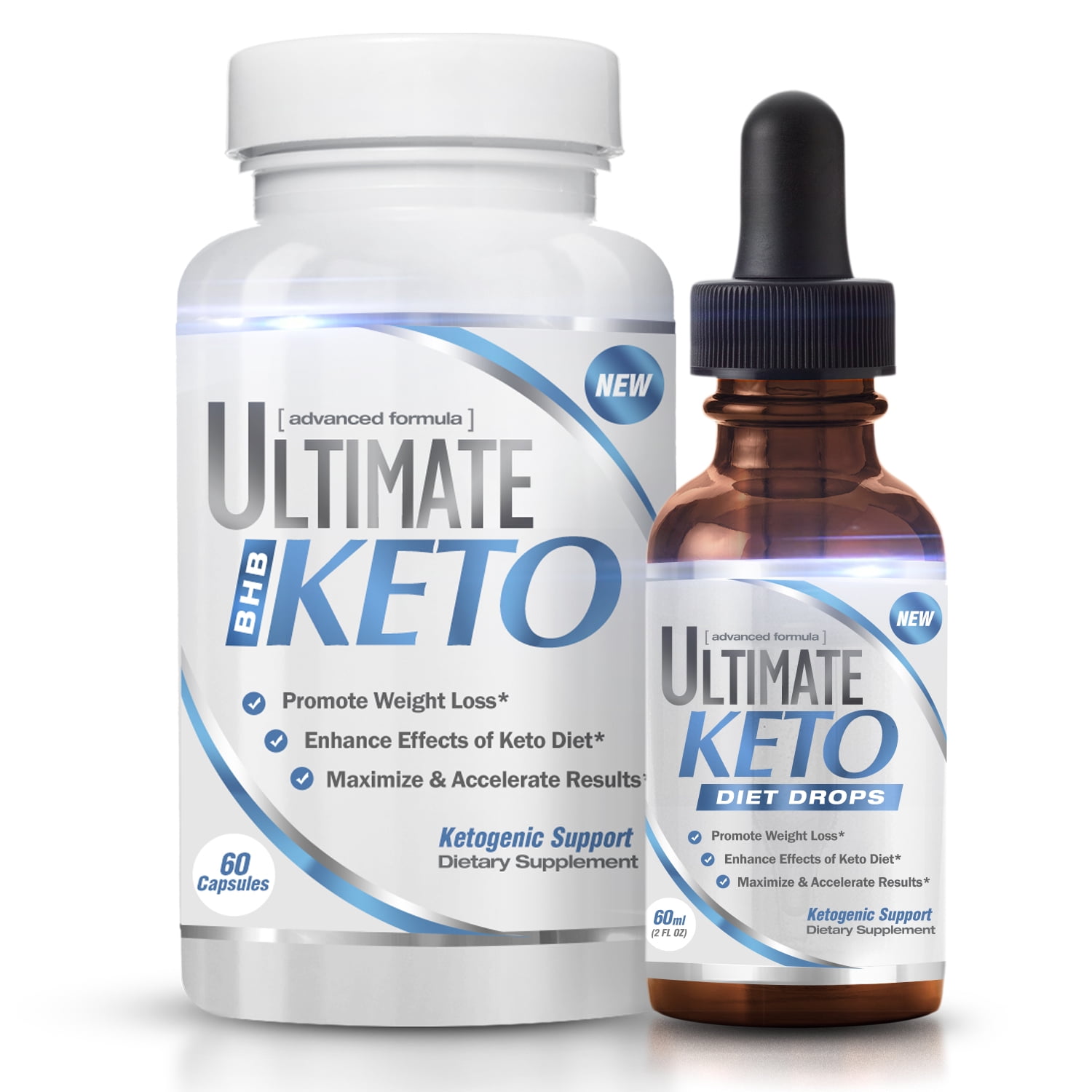 Ultimate Keto Diet Drops Bundle with BHB Capsules - for Weight Loss 2 