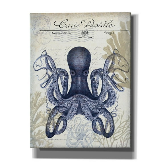 Epic Graffiti 'Seaside Postcard Cream c,' by Fab Funky, Canvas Wall Art, 12"x16"