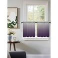 thumbnail image 3 of Grey Purple,Tier Curtains 24 Inch Length,Sheer Curtains for Bedroom Living Room Window Gradient Ombre Modern Abstract Color Art Voile Drapes Kitchen Curtains Small Half Window 27.5"x24" 2 Panels, 3 of 7