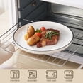 thumbnail image 4 of MALACASA Ceramic Dinnerware Set 18-Piece, Service for 6, Plates Bowls Set with Black Rim Microwave Dishwasher Safe, White, Series MINA, 4 of 8