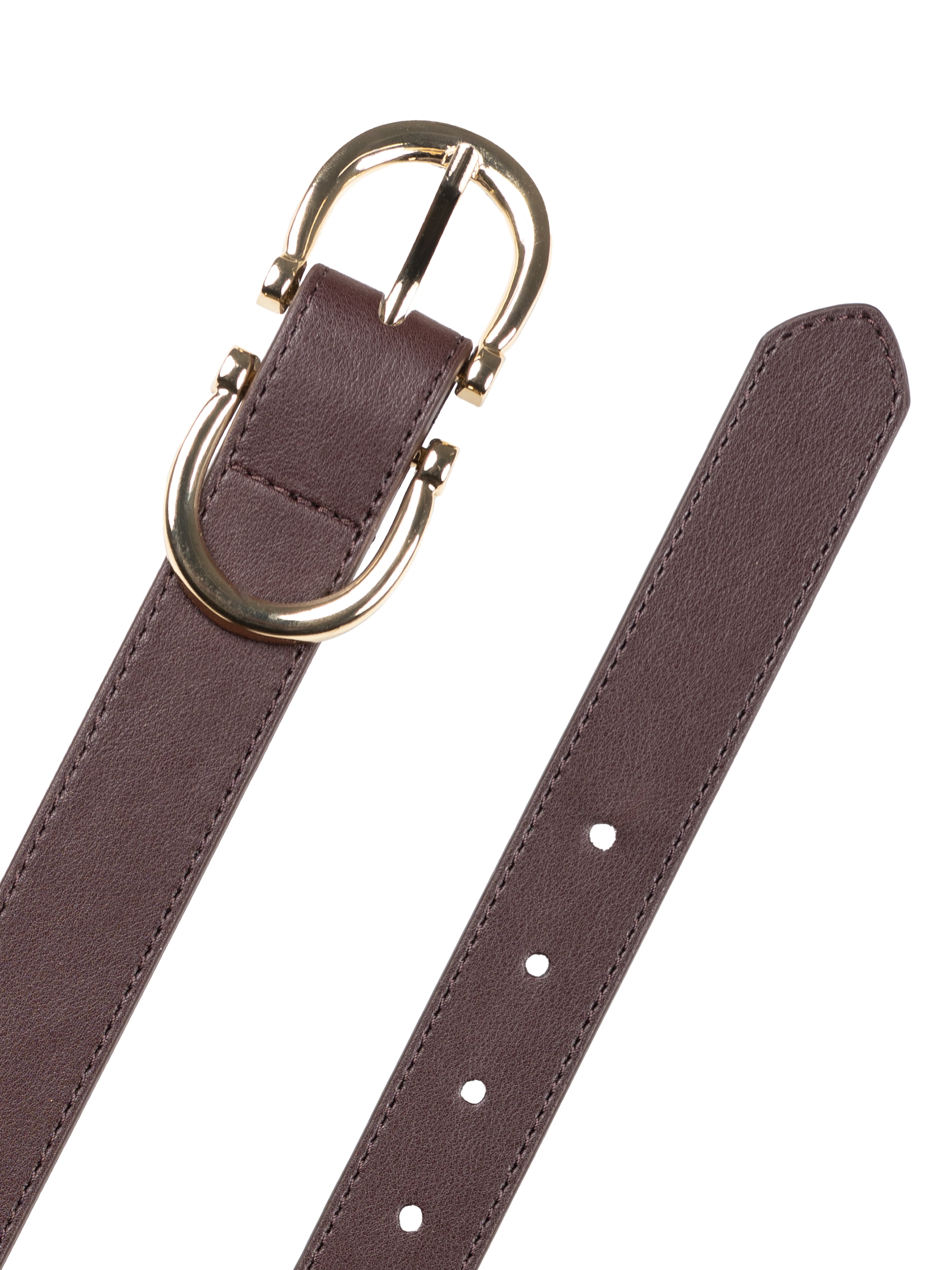 Time and Tru Women's & Women's Plus Status Double Buckle Belt, Brown