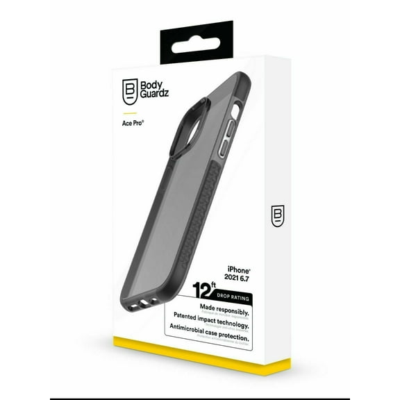 BodyGuardz Ace Pro® Case for iPhone 13 Pro Max - Smokey Black