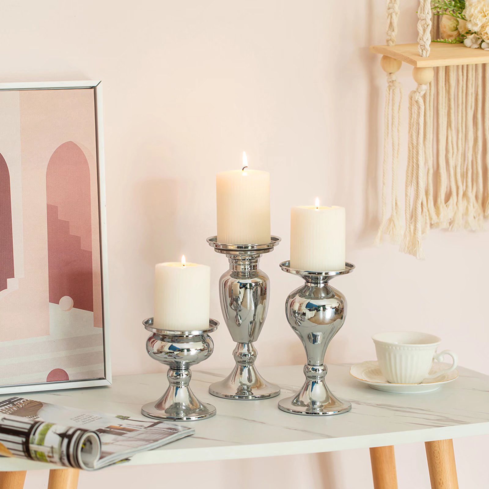 Details about   Matching Cup Candles Stand Homes And Event Tables Centerpiece Candlestick Holder 