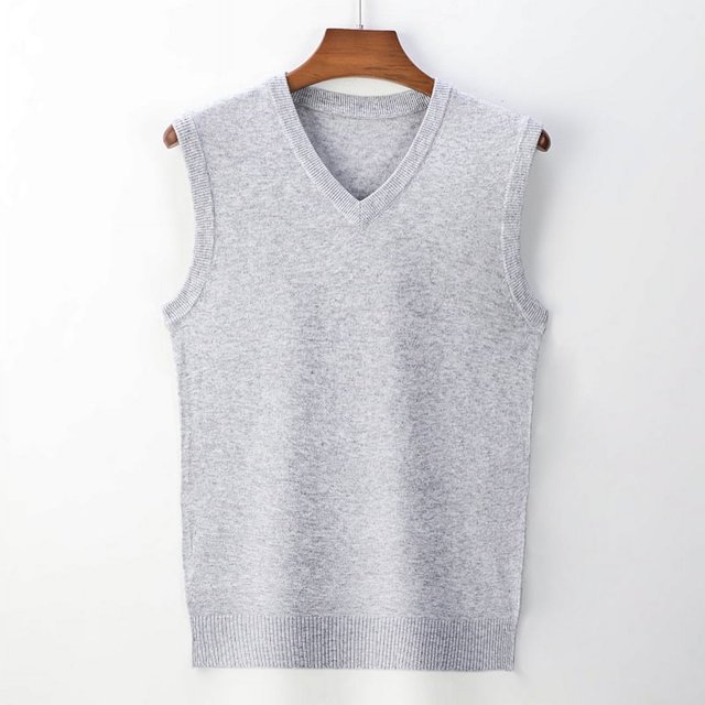 Chaleco exterior de punto de color sólido para otoño e invierno para hombre, suéter de punto informal de moda para hombre
