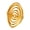 Gold-color, variant on Sturdy Stainless Steel Whirl Motion Rotating Open Rings Minimalist Design Open Vortices Rings Adjustable Finger Jewelry