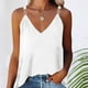 thumbnail image 1 of ICHUANYI Clearance Women's Summer Casual Sleeveless Blouse V Neck Tops T-Shirt Vest For Women(White, M) ICHUANYI WER2023081004724, 1 of 5
