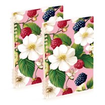 FORMRS 1-Subject Spiral Notebook 8" x 5" College Ruled 60 Refillable Sheet, Pink Raspberries