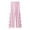 Pink, variant on hotojiny Women's Wide Leg Pants Elastic Waisted Striped Loose Loungewear Bow Tie Side Slit Lightweight Trousers