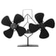 thumbnail image 1 of Ventiladores para estufas de leña Accesorios para estufas Estufa de leña Ventilador para chimenea Negro Térmico 4 cuchillas, 1 of 9