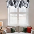 thumbnail image 3 of Tie Up Valances for Windows, Modern Sea Waves Adjustable Valance Curtains Window Treatment for Living Room, Grey White Texture Abstract Texture Rod Pocket Kitchen Curtains & Drapes 54x18 Inch, 3 of 9