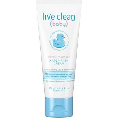Live Clean Bébé doux humidité, crème érythème fessier 2,6 oz