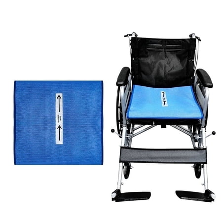 Ehucon Wheelchair Seat Cushion Fall Prevention Non-Slip Mesh Breathable ,Blue 1 Count 17" x 17",Washable Mobility Aid for Elderly & Patients