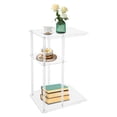 thumbnail image 2 of Clear Acrylic Side Table, 15.4*11.8*25in Entryway Table, C Shaped End Table Minimalist Style, 2 of 14