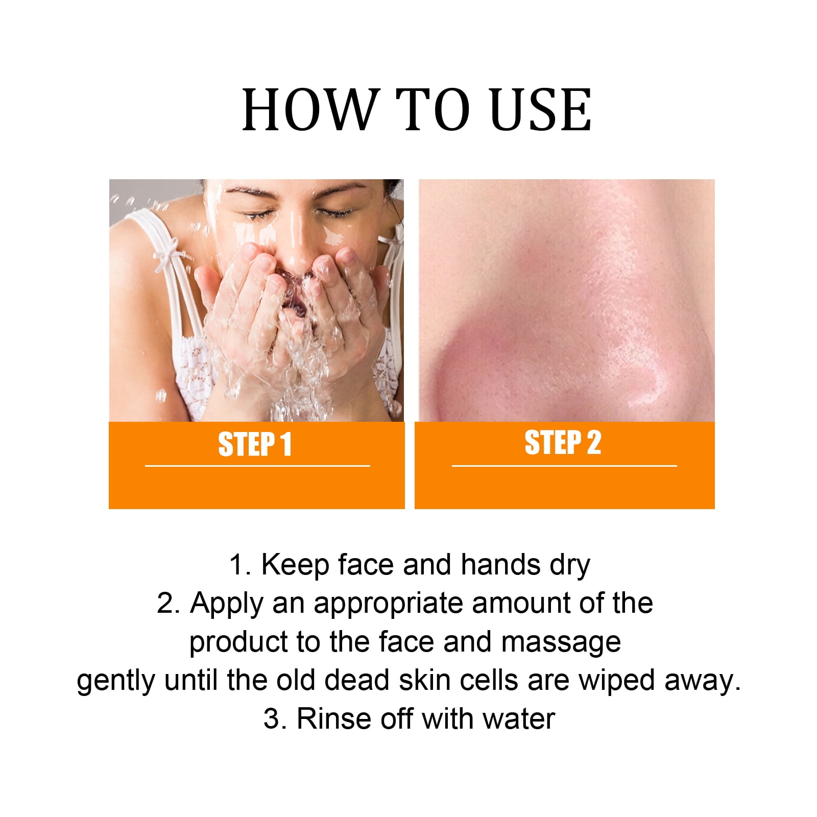 Alvantor Orange Exfoliating Gel for Face and Body, All Skin Types, 1.76oz