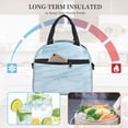 thumbnail image 4 of Disketp Light Blue Marble Lonchera Térmica para Mujer y Hombre, Bolsa de Almuerzo Reutilizable e Impermeable para Trabajo, Viajes y Picnic, 4 of 7