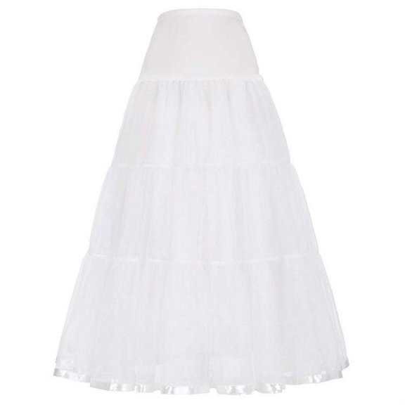 Vintage Dress Petticoat for Wedding Retro Crinoline Women Wedding Accessories Black White Long Petticoats Underskirt Plus Size