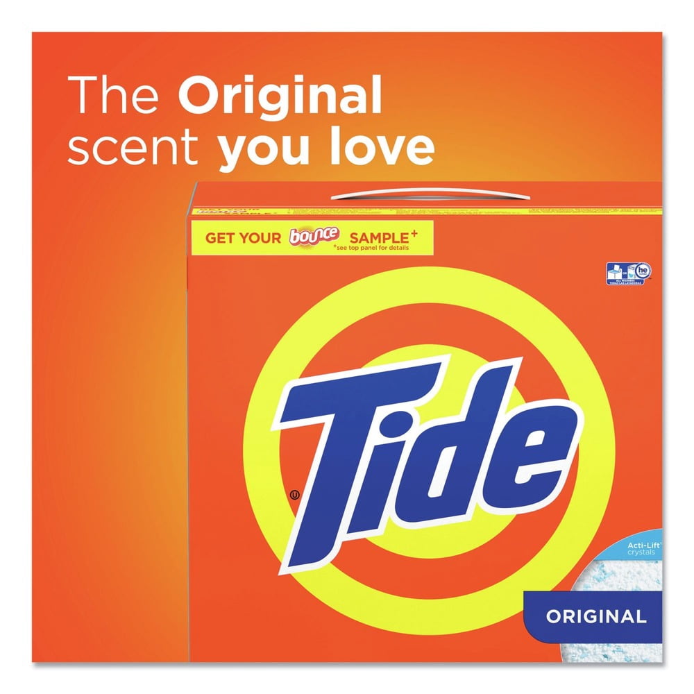 Tide 80811557 129 oz HE Compatible Powder Laundry Detergent - Original Scent (2/Carton)