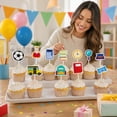 thumbnail image 6 of Back to School Cake Toppers 12 Pack Classroom Theme Cupcake Picks for School Party Cake Dessert Decoration Supplies, 6 of 7