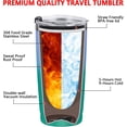 thumbnail image 2 of Thank You Gifts, Thank You for Being Awesome Travel Tumbler, Inspirational Appreciation Birthday Christmas Gifts for Women Coworker Friends Teacher Her, 20oz Insulated Travel Tumbler, Rainbow Color, 2 of 6