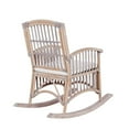 thumbnail image 4 of Swayze Bohemian Farmhouse Woven Rattan/Wood Rocking Chair, White Cushion with Gray/White Wash Frame, 4 of 8
