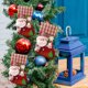 thumbnail image 4 of Adornos navideños, medias navideñas, Papá Noel, muñeco de nieve, reno, personaje navideño con puños de piel sintética, adornos navideños y accesorios de fiesta., 4 of 9