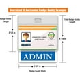 thumbnail image 3 of Oversized Admin Badge Buddy - Horizontal Extra Large Badge Buddies for Administrative Staff - 3 3/8 X 4 1/8 Role Identification I'd Card Backer - USA Printed by Specialist ID (Blue), 3 of 8