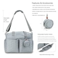 thumbnail image 6 of SPEKSEE Diaper Bag Tote with Pacifier Holder Case for Mom and Dad, Multi-Function Travel Diaper Bag with Adjustable Shoulder Strap and Insulated Pockets, 6 of 7