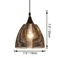 thumbnail image 3 of Kiven Plug in Pendant Light with Remote,Dimmable Hanging Light with Aluminum Lampshade, Industrial Ceiling Pendant Light for Bedroom Hallway Kitchen,1-Light,Brown Finish, 3 of 7