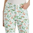 thumbnail image 2 of Charter Club Women's Mid Rise Tropical Toucan Capri Pants Bright White (Bright White, 4), 2 of 5