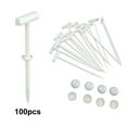 thumbnail image 2 of Oliegs 100 Pcs Universal Nylon Tie Buckle Upgrade Tie Buckle Zip Tie Clips For Multifunctional Nylon Zip Ties T Type Head Zip Ties With Screw Hole For Automotive Engine Home 9cm, 2 of 6