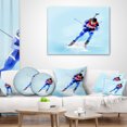 thumbnail image 4 of Designart Professional Male Skier - Abstract Portrait Throw Pillow - 12x20, 4 of 5