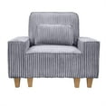 thumbnail image 5 of Aukfa 3 Piece Sofa Set - 43.5" Oversized Armchair Couch w/ Cup Holders&Pillows, Solid Wood Legs, Gray, 5 of 9