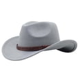 thumbnail image 4 of VOUZZA Kids Cowboy Hat Adjustable Drawstring Sun Protection Wide Brim Western Straw Hat for Halloween, 4 of 4