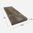 thumbnail image 4 of JPND 24 inch Wooden Floating Wall Shelf with Invisible Brackets Set of 3, for Bedroom/Bathroom/Living Room and Kitchen Storage, Rustic Gray, 4 of 8