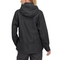 thumbnail image 3 of Women's Waterproof Breathable Hiking Travel Rain Jacket Lightweight Hooded Windbreaker Rain Shell Coat Black XS, 3 of 7