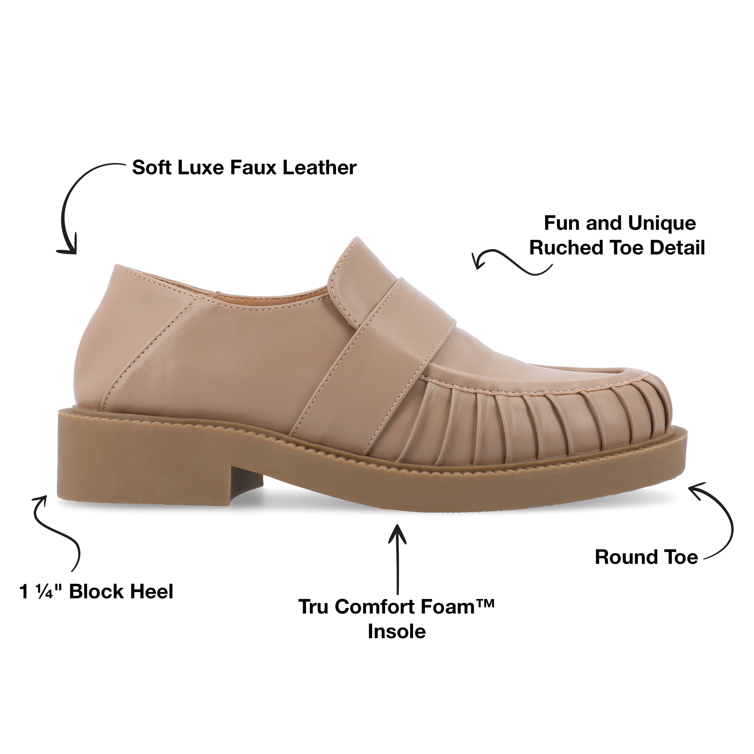 Journee Womens Lakenn Slip On Crash Back Loafer