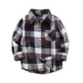 thumbnail image 1 of Honeeladyy Boys Girl Water-Resistant Coat,Toddler Shirt Jacket Plaid Long Sleeve Lapel Button Jacket Kids Boys Girls Shirts Coats Fall Tops 7-8 Years Boys Girls Fall Coat, 1 of 5