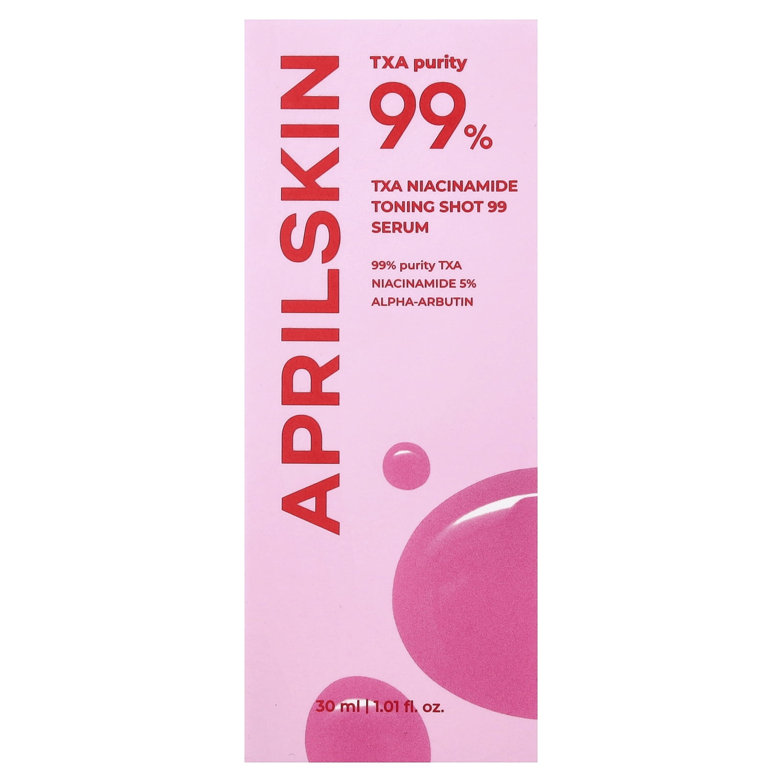 April Skin TXA Niacinamide Toning Shot 99% Serum, 1.01 fl oz (30 ml)