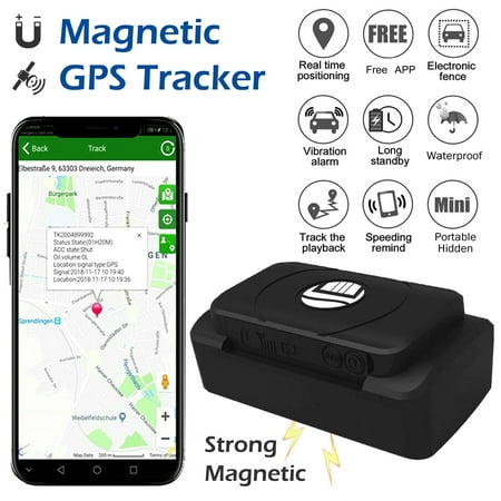 AGPTEK Portable Magnetic GPS Anti-theft Positioning Tracker for Car Vehicle Tracking Device Real-time Tracking