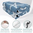 thumbnail image 4 of Quilts Twin XL Size, Starfish Sea Blue Coastal Soft Comforter Bedding Set for Bed, Summer Nautical Shell Beach Lightweight Quilted Bedspread with Pillow Cover(2 Pieces) for All Season, 68x98 Inch, 4 of 9