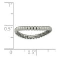 thumbnail image 4 of 925 Sterling Silver Stackable Expressions Polished Black-plate Wave Ring Size: 9; for Adults and Teens; for Women and Men, 4 of 4