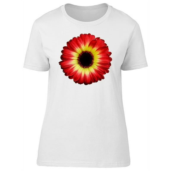 Cool Red Yellow Gerbera Flower T-Shirt Women -Image by Shutterstock, Female Medium