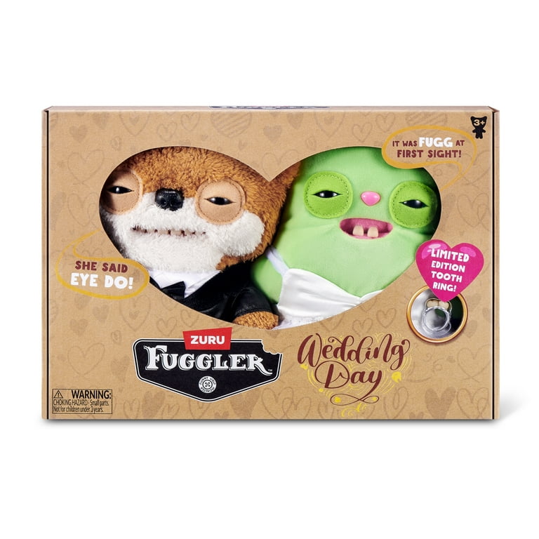 ぬいぐるみ ZURU Fuggler Wedding Day Fuggler Wedding Fuggs 9 inch 2-Pack, Funny Ugly Monster Soft