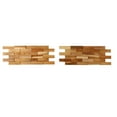 thumbnail image 2 of Bare Decor EZ-Wall Brick 3D Pattern Tile in Solid Teak Wood Natural Finish, Set of 10, 2 of 6