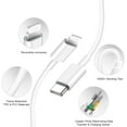 thumbnail image 3 of Cargador rápido para iPhone 14 13 12 [certificado MFi] Cargador de pared PD USB C de 20 W con cable de carga rápida de 6 pies Compatible con iPhone 14/14 Pro/14 Pro Max/14 Plus/13/12/11/Pro/Pro Max/Mi, 3 of 3