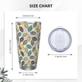 thumbnail image 4 of Cauagu Vintage Leaves Pattern 20oz Tumbler,Stainless Steel Vacuum Insulated Tumbler with Lid Insulated Coffee Mug Thermal Cup with Splash Proof Sliding Lid-Straw Three-piece Set, 4 of 8