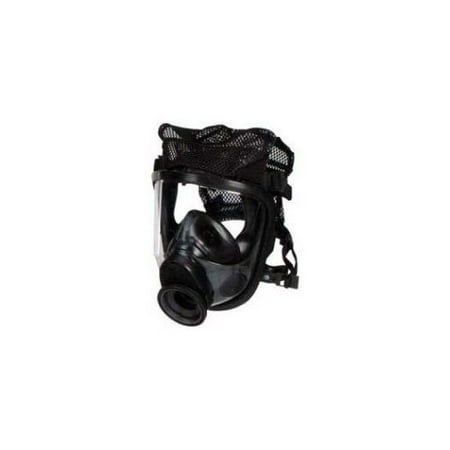 MSA Large Hycar Rubber Advantage 4000 Full Face Single-Port Facepiece With Net Head Harness And Nosecup