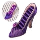 thumbnail image 5 of Creativos zapatos de tacón alto en forma de estante de almacenamiento de joyería soporte de exhibición decoración del hogar para anillos de oreja (púrpura), 5 of 7