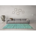 thumbnail image 3 of Ahgly Company Indoor Rectangle Abstract Light Blue Modern Area Rugs, 2' x 3', 3 of 4